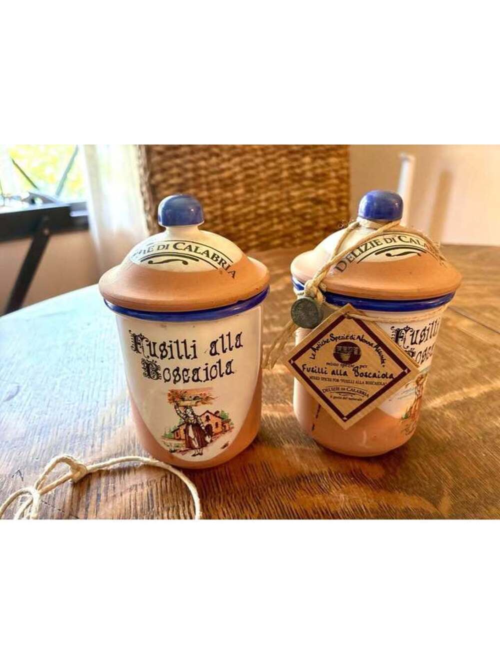 Pottery canisters with herbs Delizie de calabria  (2